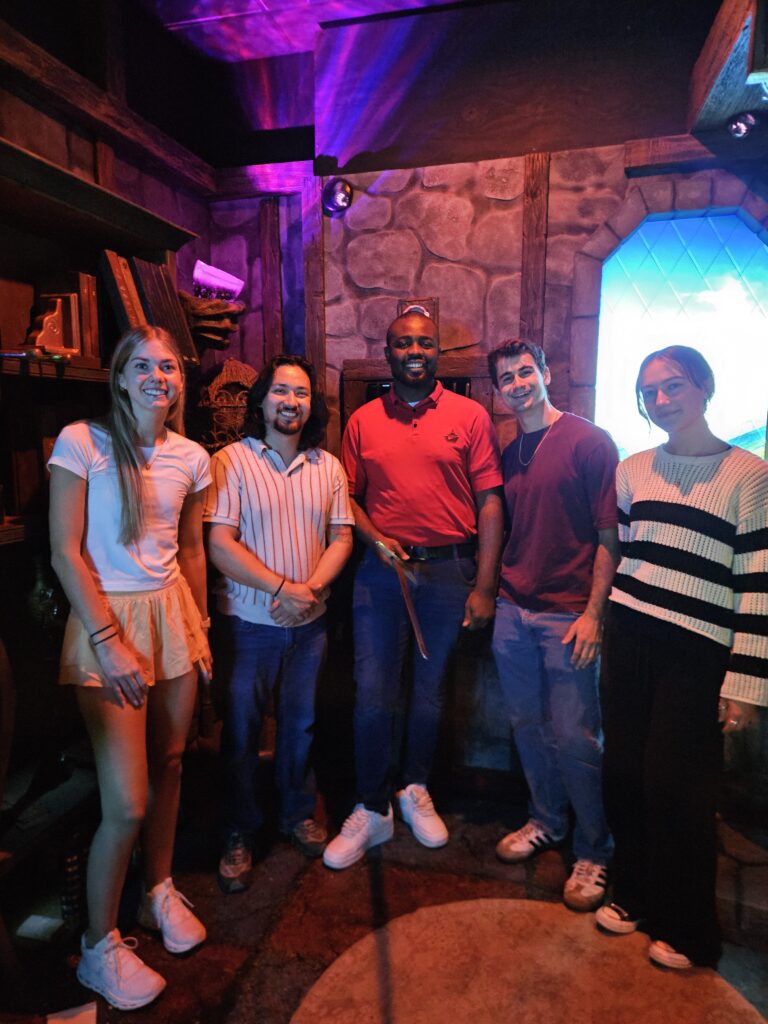 The Richbourg lab in Spring 2026 completes an escape room together